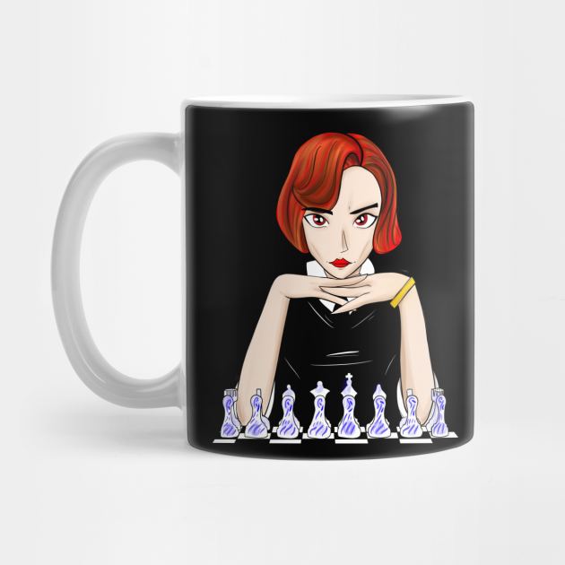 beth harmon the chess queen gambit ecopop art by jorge_lebeau